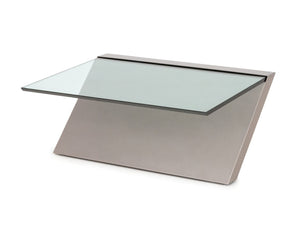 Modern Cantilevered Glass Top Coffee Table