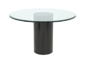 Modern Glass Top Pedestal Table