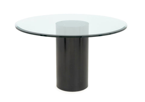 Modern Glass Top Pedestal Table