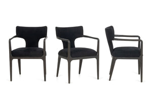 Restoration Hardware Black Dining Chairs, 6