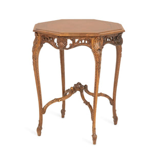 Louis XVI Style Octagonal Walnut Occasional Table