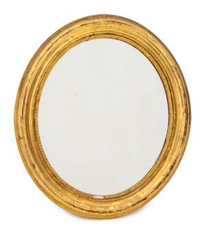 Neoclassical Style Oval Giltwood Framed Mirror