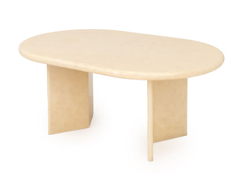 Karl Springer Style Parchment Dining Table
