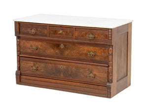 American Victorian Marble Top Chest of Drawers