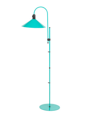 Modern Green Enameled Adjustable Floor Lamp