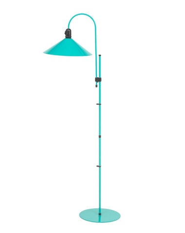 Modern Green Enameled Adjustable Floor Lamp