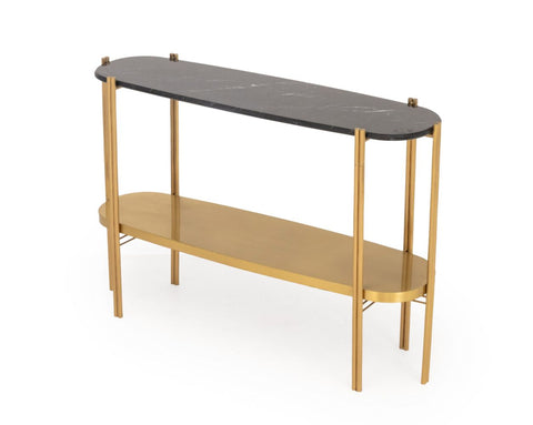Luxxu Marble Top Two-Tier Brass 