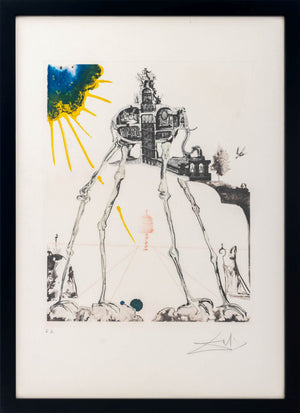 Salvador Dali "Space Elephant" Etching, 1971