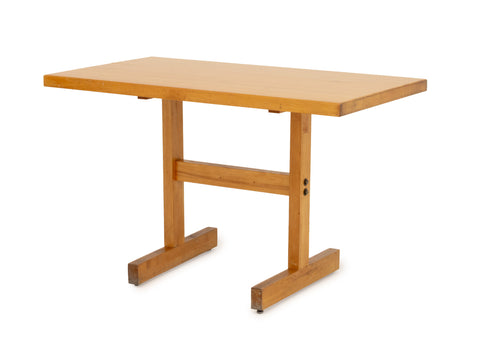 Modern Oak Blonde Wood Dining Table