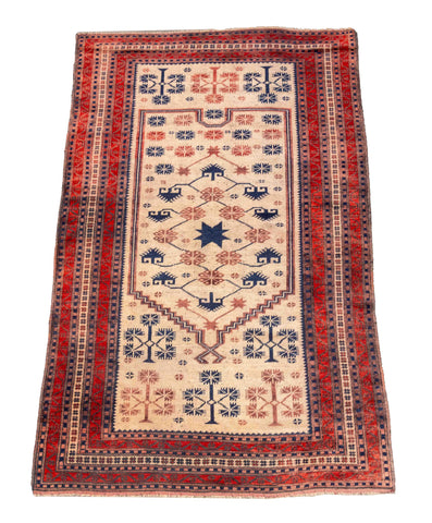 Turkish Baluch Wool Rug, 5' 8