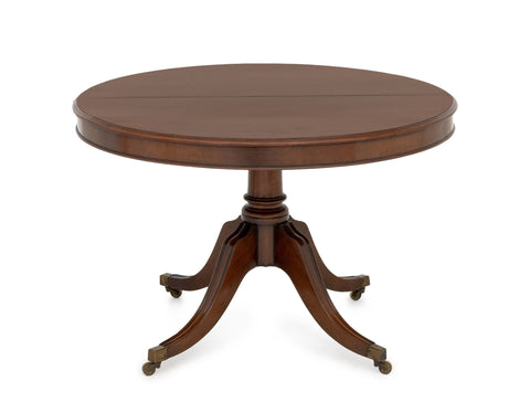 Regency Style Mahogany Pedestal Dining Table