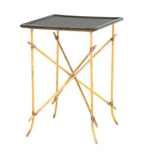 Maison Jansen Style Brass Faux Bamboo Side Table