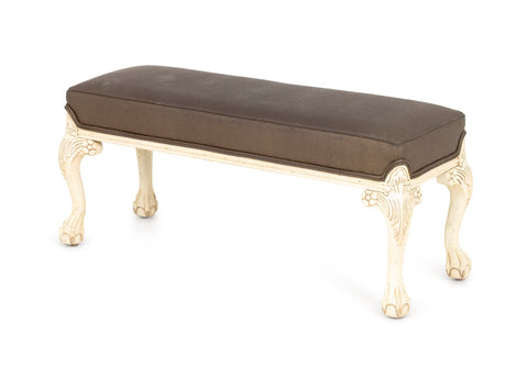 Louis XV Style White Painted Window Seat
