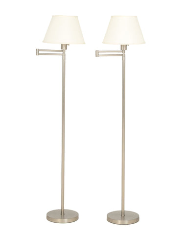 Mendizabal Swing-Arm Floor Lamps, Pair
