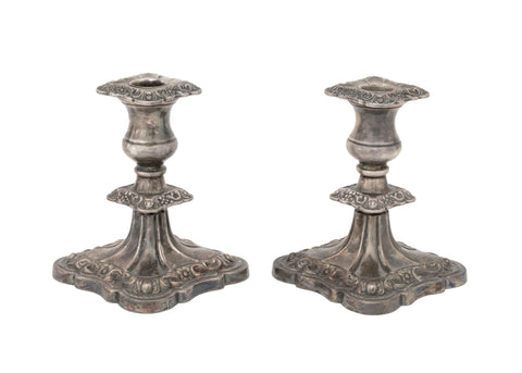 Viners of Sheffield Silverplate Candlesticks, Pair