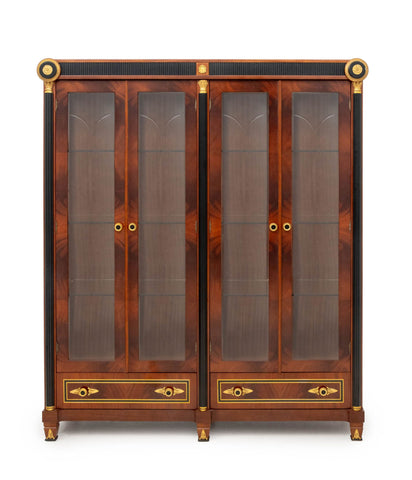 Empire Style Gilt Metal Mounted Mahogany Vitrine