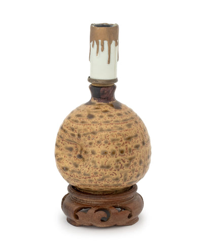 Modern Studio Pottery Thumbprint Vase as a Lamp