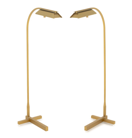 Casella Lighting Adjustable Floor Lamps, Pair