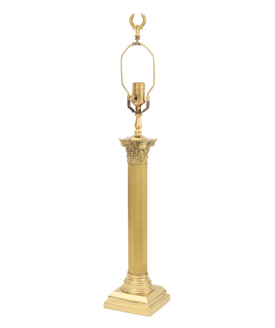 Neoclassical Style Gilt Corinthian Column Lamp