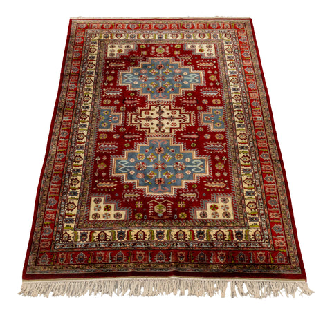 Indian Kazak Style Wool Carpet, 9' 7