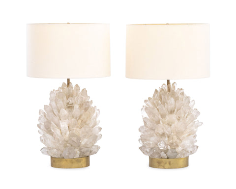 Craig Van Den Brulle Rock Crystal Table Lamps, 2