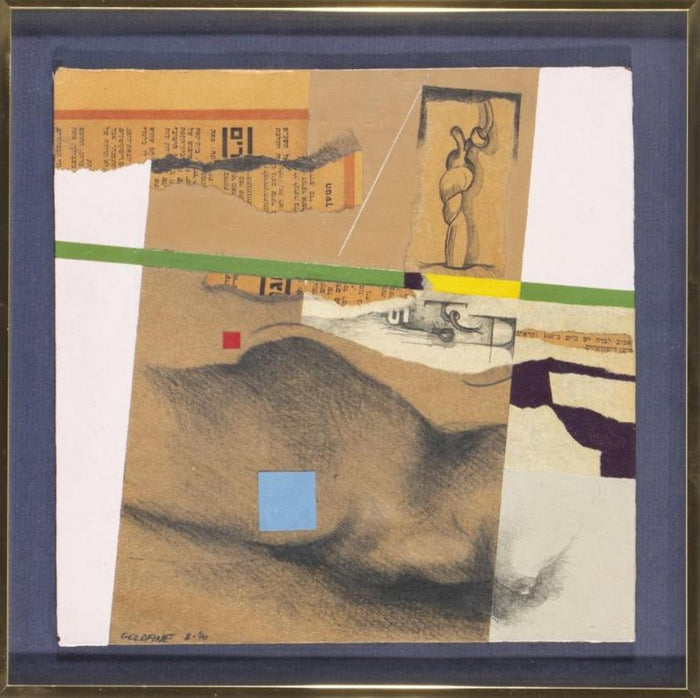 G. Goldfine Abstract Mixed Media on Board, 1970