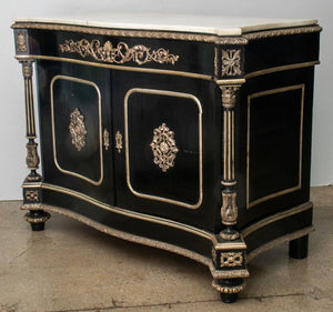 Napoleon III Ebonized Meuble d'Appui Cabinet (8945715020083)