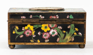 Chinese Cloisonne Decorative Box w/ Jade Panel (8896105382195)