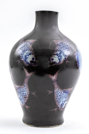 Japanese Koi Fish Ceramic Vase (8900356768051)