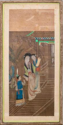 Chinese Silk Painting of Two Court Ladies (8451111977267)