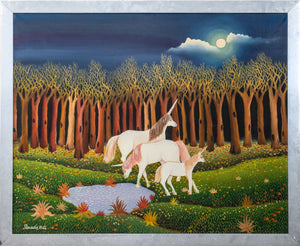 Branko Paradis Unicorn Family Oil on Canvas (8922020938035)