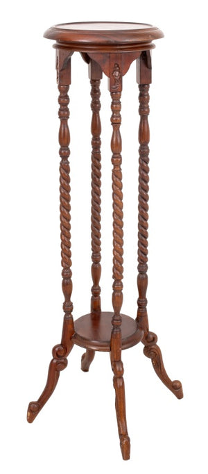 Mahogany Barley Twist Pedestal (9398985097523)