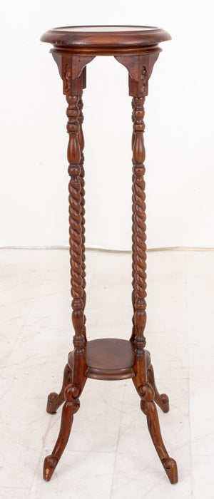 Mahogany Barley Twist Pedestal (9398985097523)