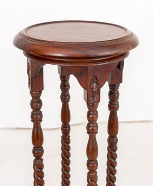 Mahogany Barley Twist Pedestal (9398985097523)