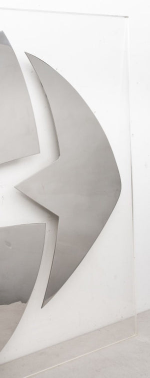 Harold Sclar Modern Abstract Chrome Wall Sculpture (8767876071731)