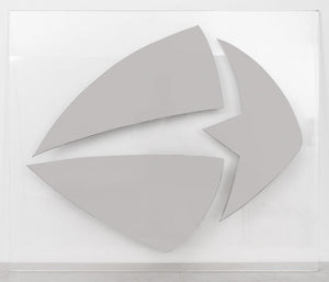Harold Sclar Modern Abstract Chrome Wall Sculpture (8767876071731)