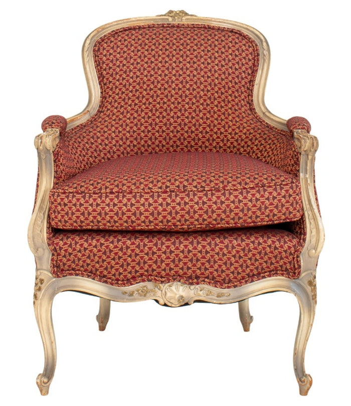 Louis XV Style Upholstered  Armchair
