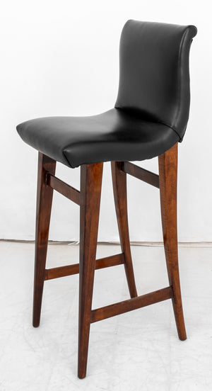 Mid-Century Modern Style Black Bar Stools, Pair (9399918166323)