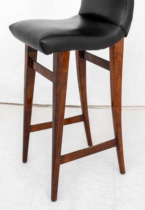 Mid-Century Modern Style Black Bar Stools, Pair (9399918166323)