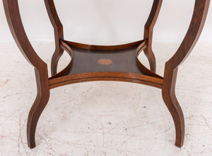 Edwardian Octagonal Inlaid Rosewood Lamp Table (8346514260275)