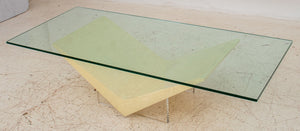 Gampel-Stoll Faux Parchment Coffee Table, 1980s (8951146742067)