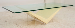 Gampel-Stoll Faux Parchment Coffee Table, 1980s (8951146742067)