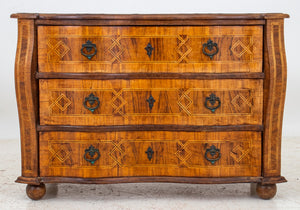 Baroque Style Parquetry Three Drawer Chest (9035621105971)