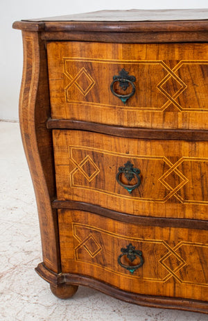 Baroque Style Parquetry Three Drawer Chest (9035621105971)