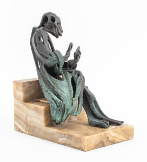 Brutalist 'The Collector' Bronze Sculpture (8908590874931)