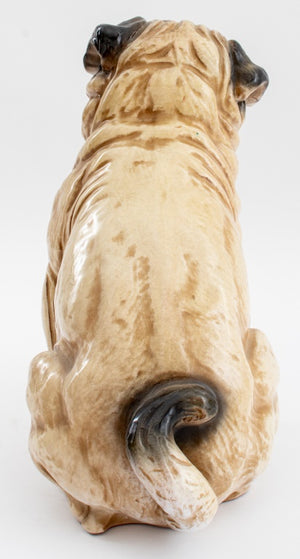 Italian Glazed Ceramic Pug Sculpture (8907120116019)