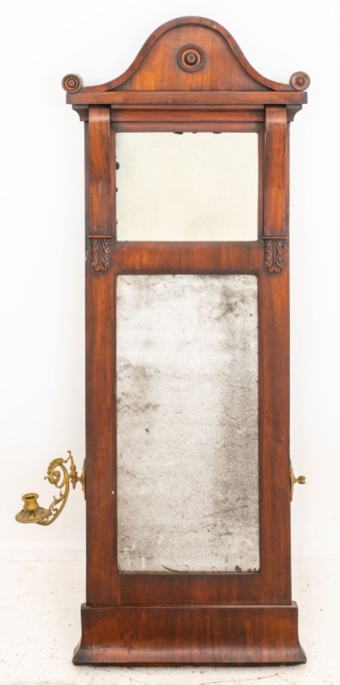 American Neoclassical Mahogany Mirror