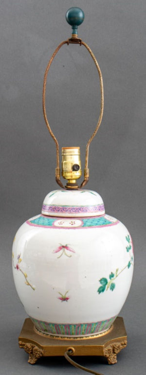 Chinese Famille Rose Covered Ginger Jar Lamp (8949601009971)