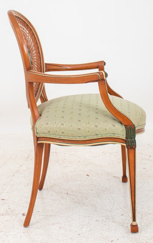 George III Hepplewhite Style Painted Arm Chair (8311149265203)
