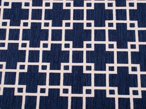 Stark Blue and White Geometric Area Rug (9008695607603)